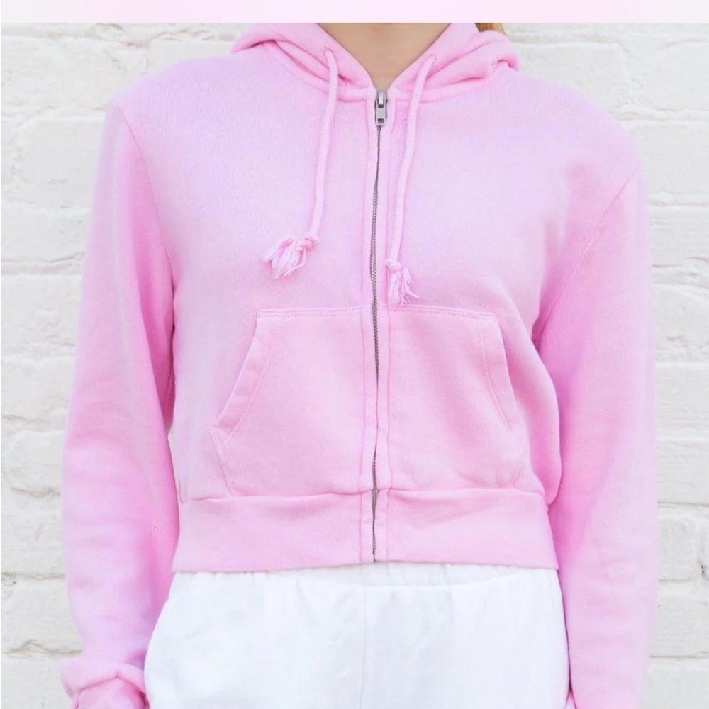 brandy melville bubblegum pink crystal hoodie